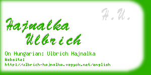 hajnalka ulbrich business card